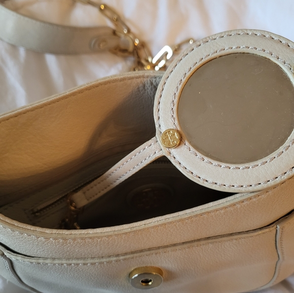 Tory Burch Cream + Gold Leather Crossbody Bag - Picture 5 of 11
